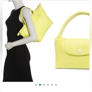 Longchamp Le Pliage Club Top Handle Tote Bag in Yellow